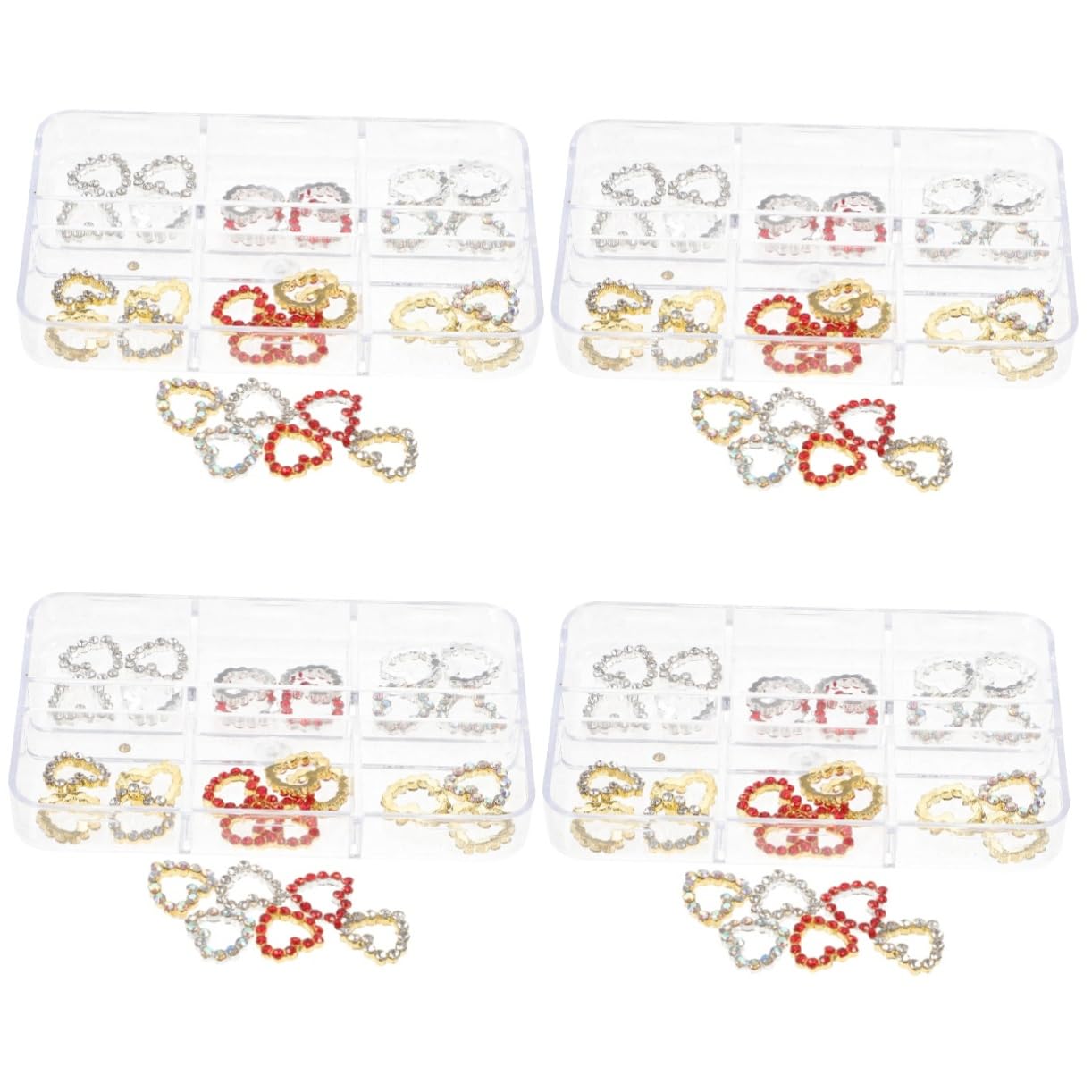 FRCOLOR 120 piezas de accesorios de arte de uñas con diamantes de imitación divertido the pleasure bolso uñas stop flahsh cumpleaños familia emlyn manicura cristal joyas accesorios 3d