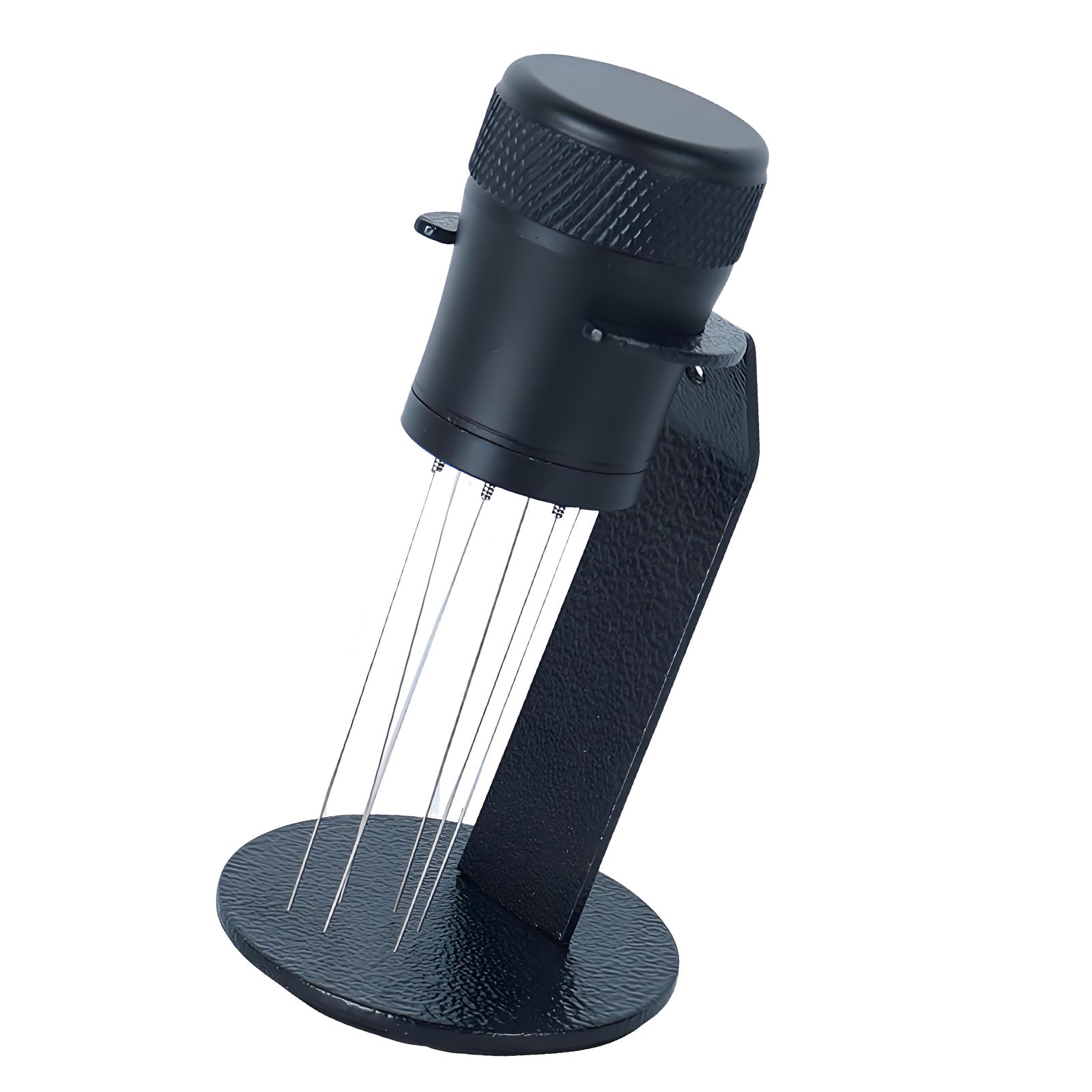Uqezagpa Black Espresso Adjustable Espresso Stirrer Needle Distributor Tool With 6 Needle Stand Coffee Distributor Stirrer Coffee Clump Breaker