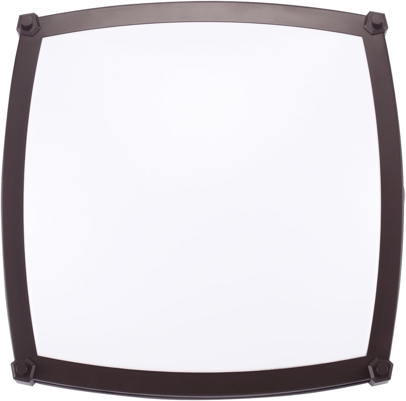 GetInLight LED Flush Mount Ceiling Light, 18-Inch, 30W(150W equivalent), Bronze Finish, 3000K(Soft White), Dimmable, Square, Dry Location Rated, ETL Listed, IN-0317-4-BZ