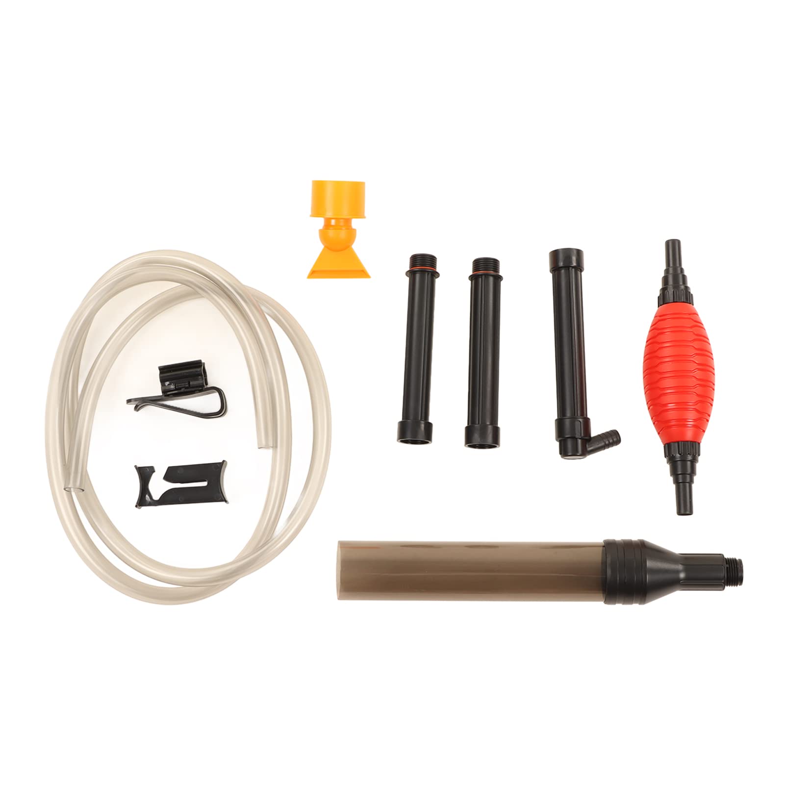 Nettoyeur de Gravier d'aquarium, Ensemble d'outils de Nettoyage d'aquarium, Changement d'eau de Nettoyage Manuel, Sac Gonflable Rouge, Nettoyeur de Sable d'aquarium pour