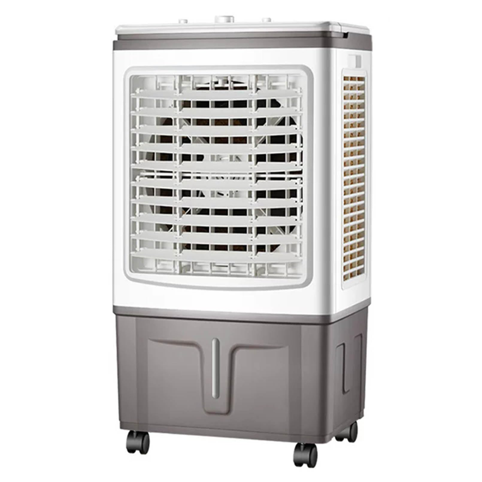 QYANPEN Evaporative Air Cooler, 3-Speed Portable Air Conditioner, 2 Ice Boxes, 7.5-Hour Timer, Swamp Cooler and Humidifier for Bedroom, Living Room