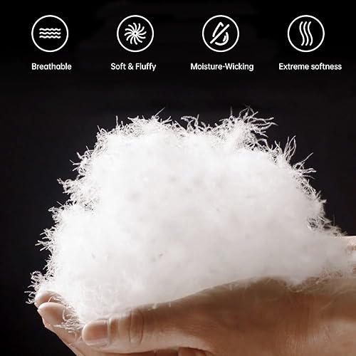 Miniatura 5 de Three Geese - Edredón de plumón de plumas de ganso plisado, tamaño Queen, potencia de relleno de 750 +, 1200 hilos de tela de algodón, edredón cielo