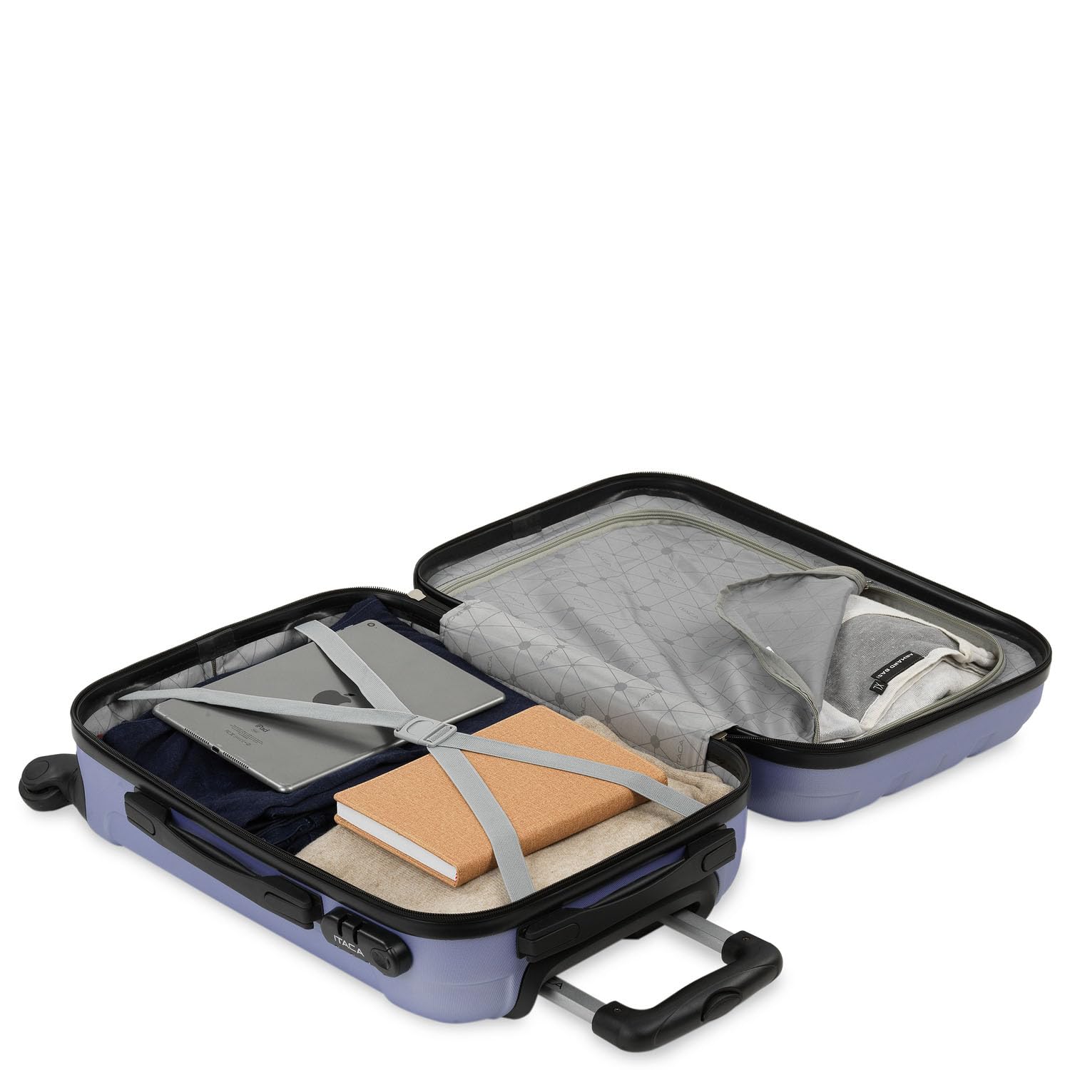 ITACA - Maleta de Cabina 55x40x20 - Maletas De Viaje Cabina Rígidas Trolley con 4 Ruedas Dobles para Avion Ligera Equipaje De Mano Candado de Combinación. Compatible Ryanair, Malva — view 7