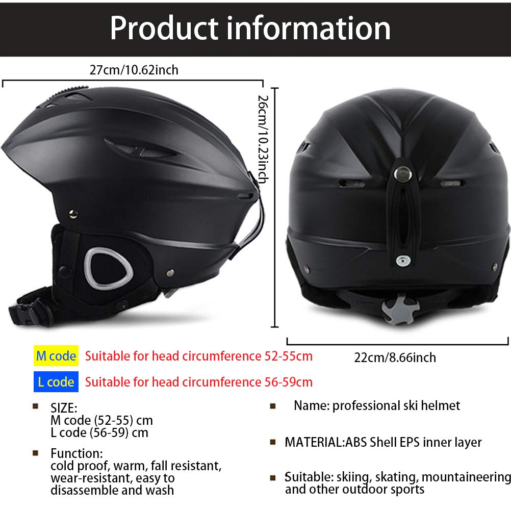 Casco da sci regolabile, leggero, per adulti