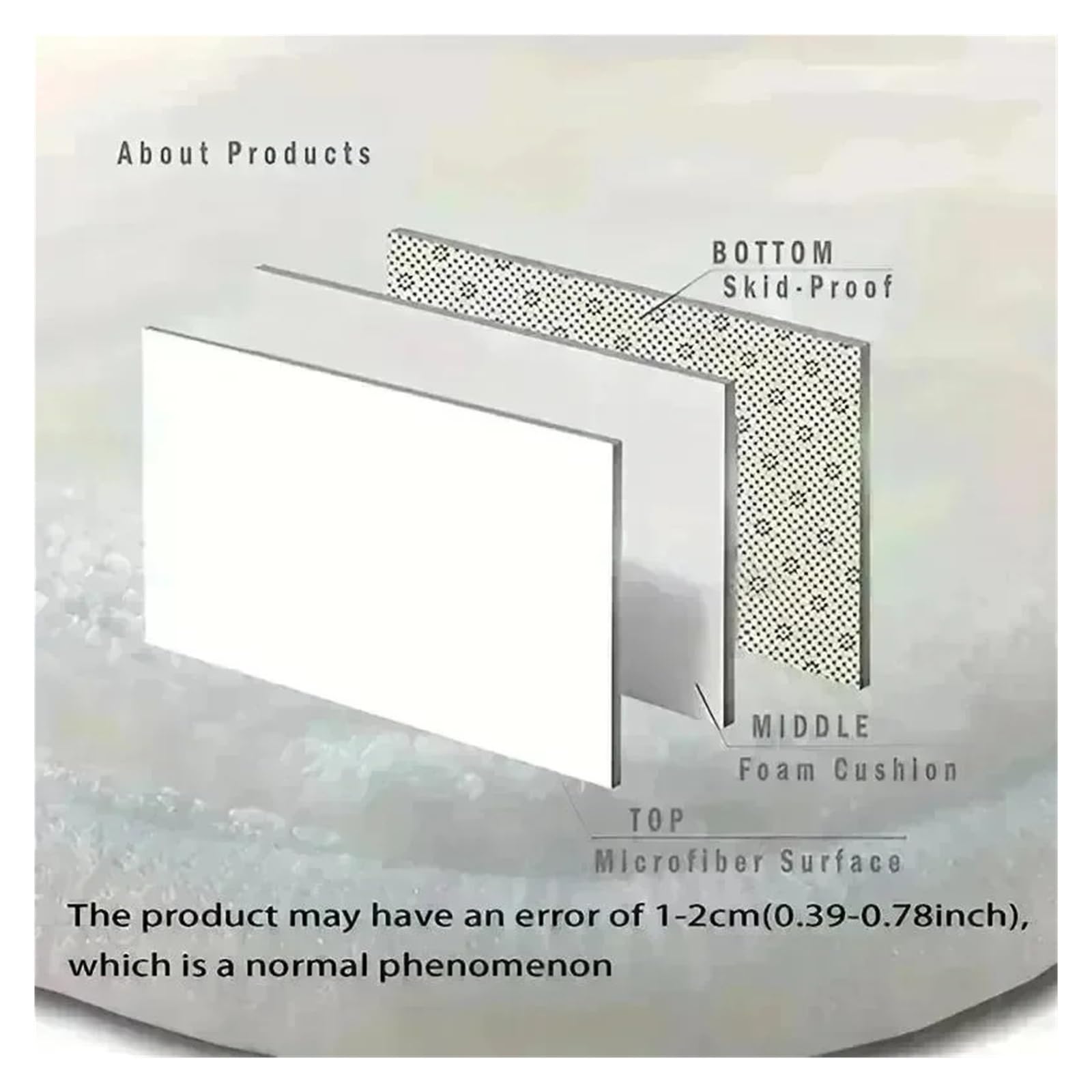 Tappetino antiscivolo in diatomite per cucina e bagno, tinta unita, decorazione per la casa, asciugatura rapida, 30 x 50 cm, elegante tappeto da ingresso assorbente e durevole