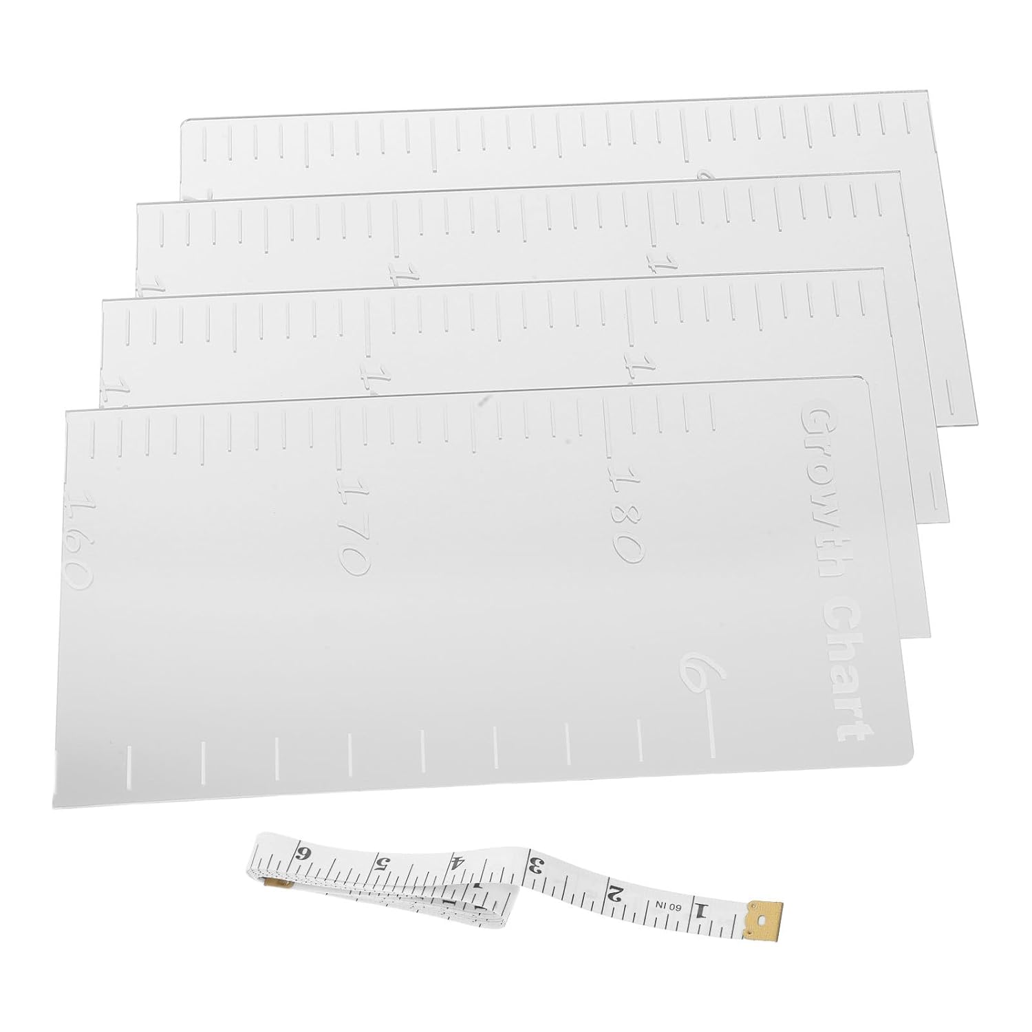 ORFOFE Acrylic Height Chart Wall Sticker with Adhesive Mirror Sheet for Growth Measuring, Simple Installation, Sleek and Modern Design, for Interior Styles and Wall Surfaces