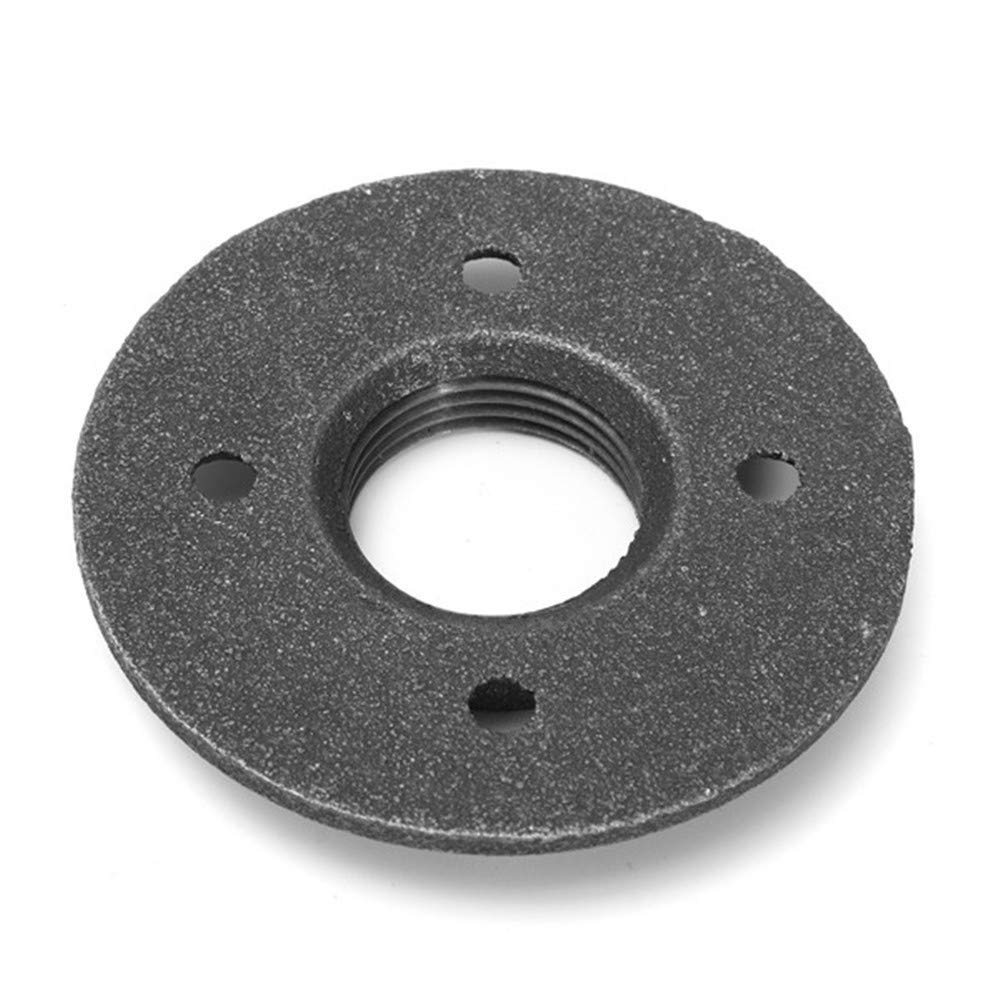RanDal 10 Piezas 1 Pulgada Bricolaje Maleable Roscado Brida De Suelo Accesorios De Tubería De Hierro Montado En La Pared