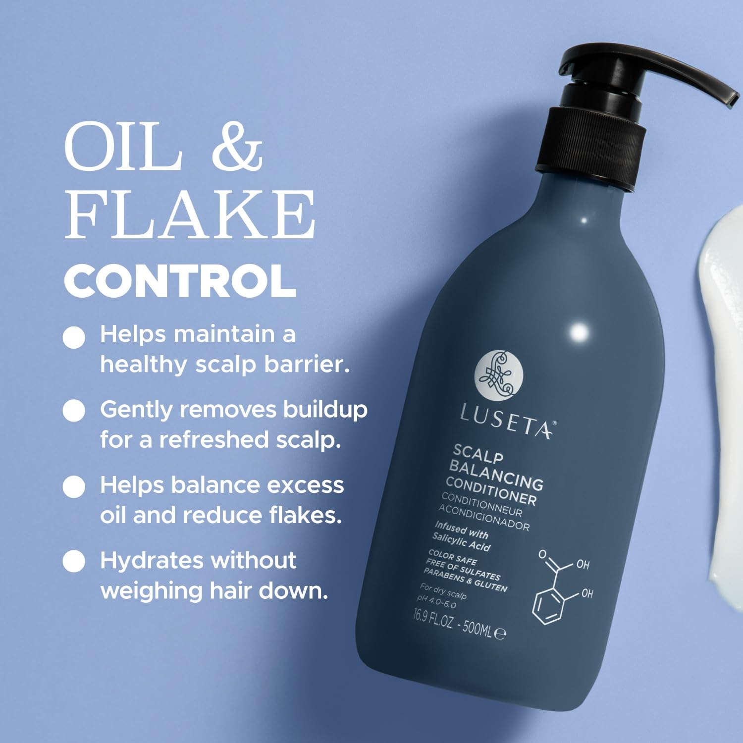 Luseta Scalp-Balancing Conditioner Set for Women, Reducing Build-up with Salicylic Acid, Anti-Dandruff Conditioner for Men, Clarifying Refreshing, pH-Balanced, 16.9 Fl Oz - Image 3