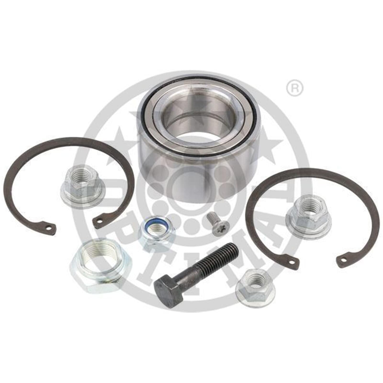 OPTIMAL Kit cuscinetto ruota 100022 Diametro interno: 40mm Diametro esterno: 72mm con anello sicurezza con bullone/vite con dado Compatibilità con VW GOLF III 1H1 GOLF II 19E, 1G1 Golf IV Cabrio 1E