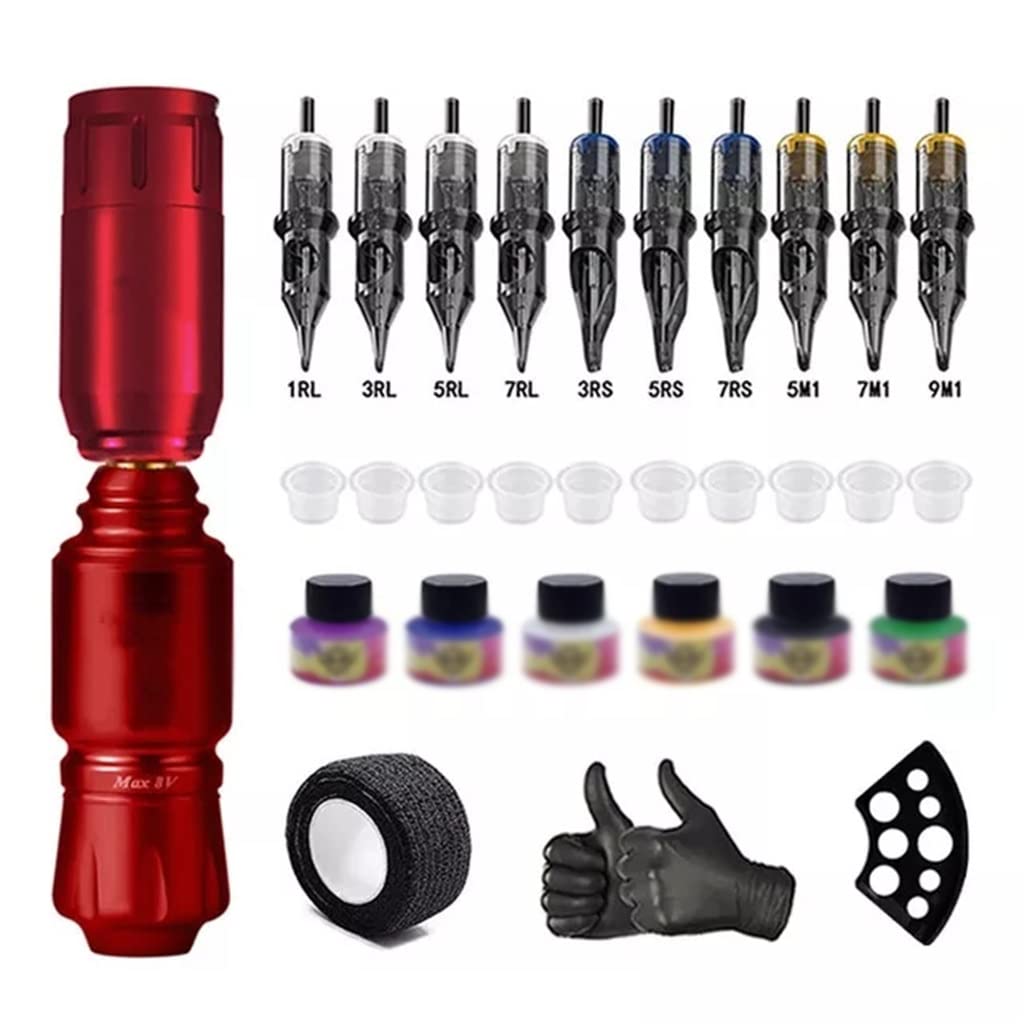 Tattoo Machine Kits Interface Power Supply Rotary Pen Kit with Cartridges Needles