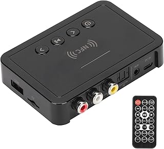 Receptor de Transmisor BT, Adaptador BT 3 en 1 de 3,5 Mm AUX RCa USB para Música de Audio Estéreo de Alta Fidelidad Inalámbrica, Compatible con PC/ordenador Portátil/altavoz/sistema de Sonido de Coche