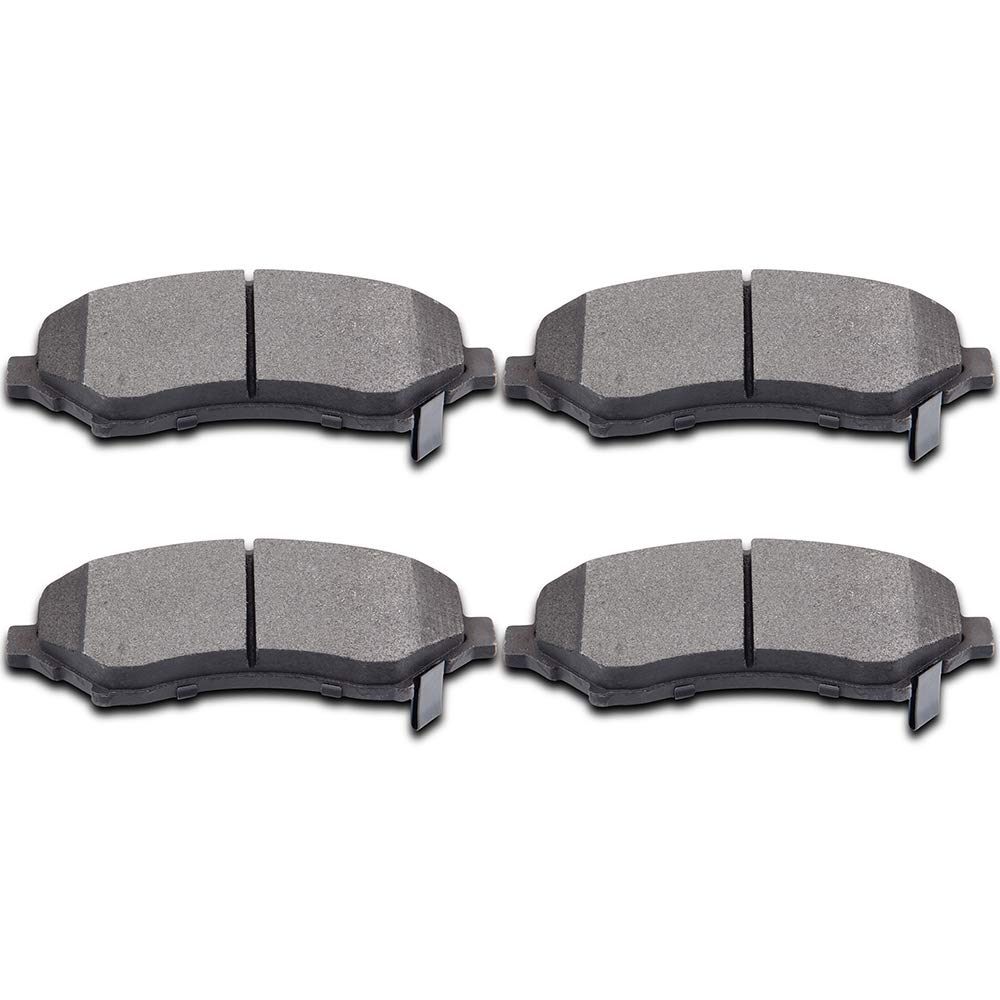 cciyu D1327 Front Ceramic Brake Pads Kits 4pcs fit For Chrysler Town &amp; Country,For Dodge Grand Caravan,Journey,Nitro,For Jeep Liberty,Wrangler,Wrangler JK,12-15 For Ram CV,09-14 For VW For Routan