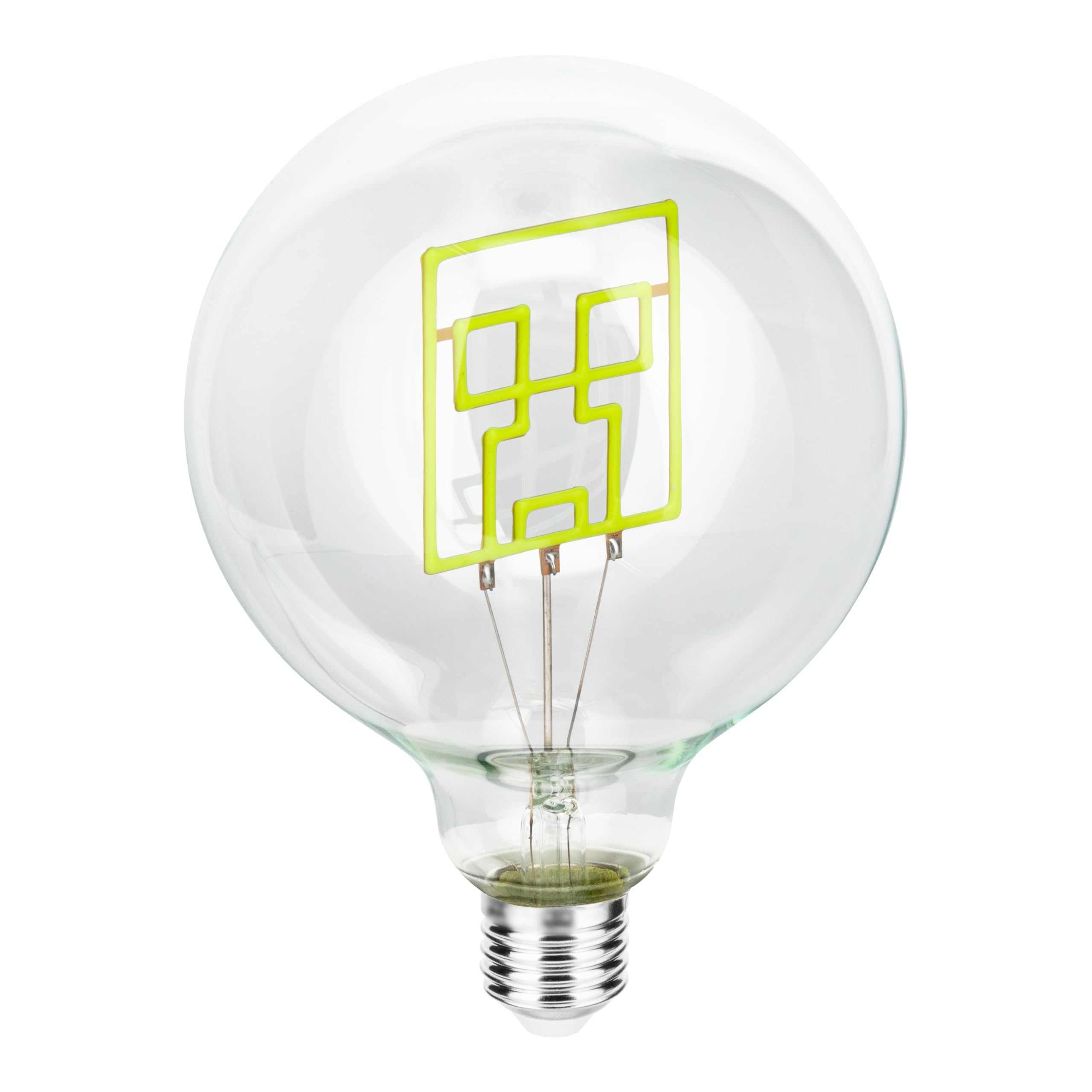 Paladone Minecraft Decorative LED Neon E27 Screw Bulb - Add to Any Edison Compatible Lamp, Officially Licensed Gaming Collectible Gift, for Bedrooms & Homes