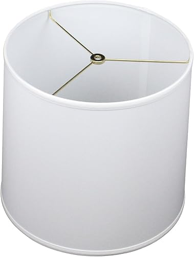 FenchelShades.com - Pantalla para lámpara de tambor de 11.8in de diámetro superior x 13.0in de diámetro inferior x 11.8in de altura, Blanco,