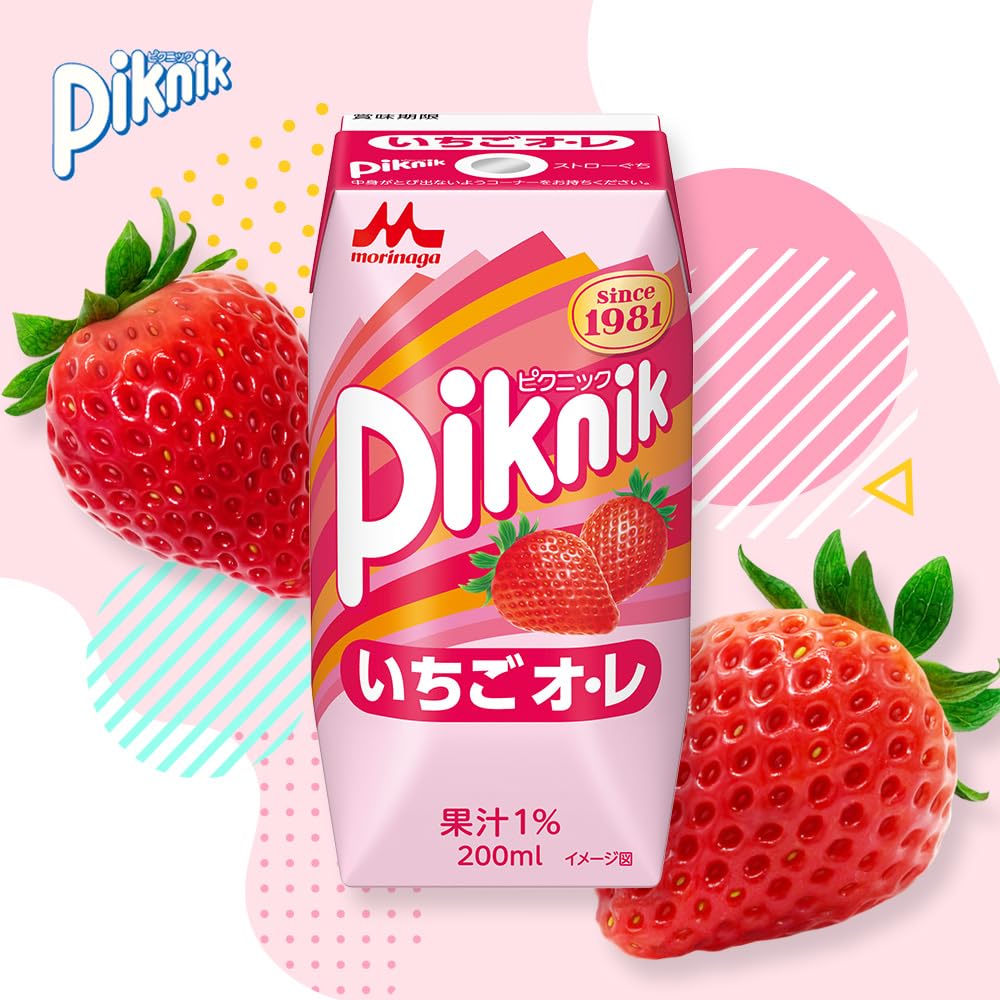 morinaga 森永乳業 いちごオレ紙パックジュース 200ml 24本