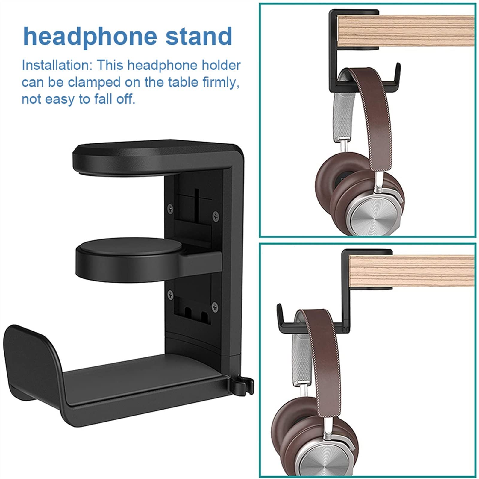 Kopfhörerständer, Gaming-Headset-Haken-Halterung für PC, verstellbarer Kopfhörer-Aufhänger, langlebiges Design, platzsparender Organizer für Gaming-Zubehör