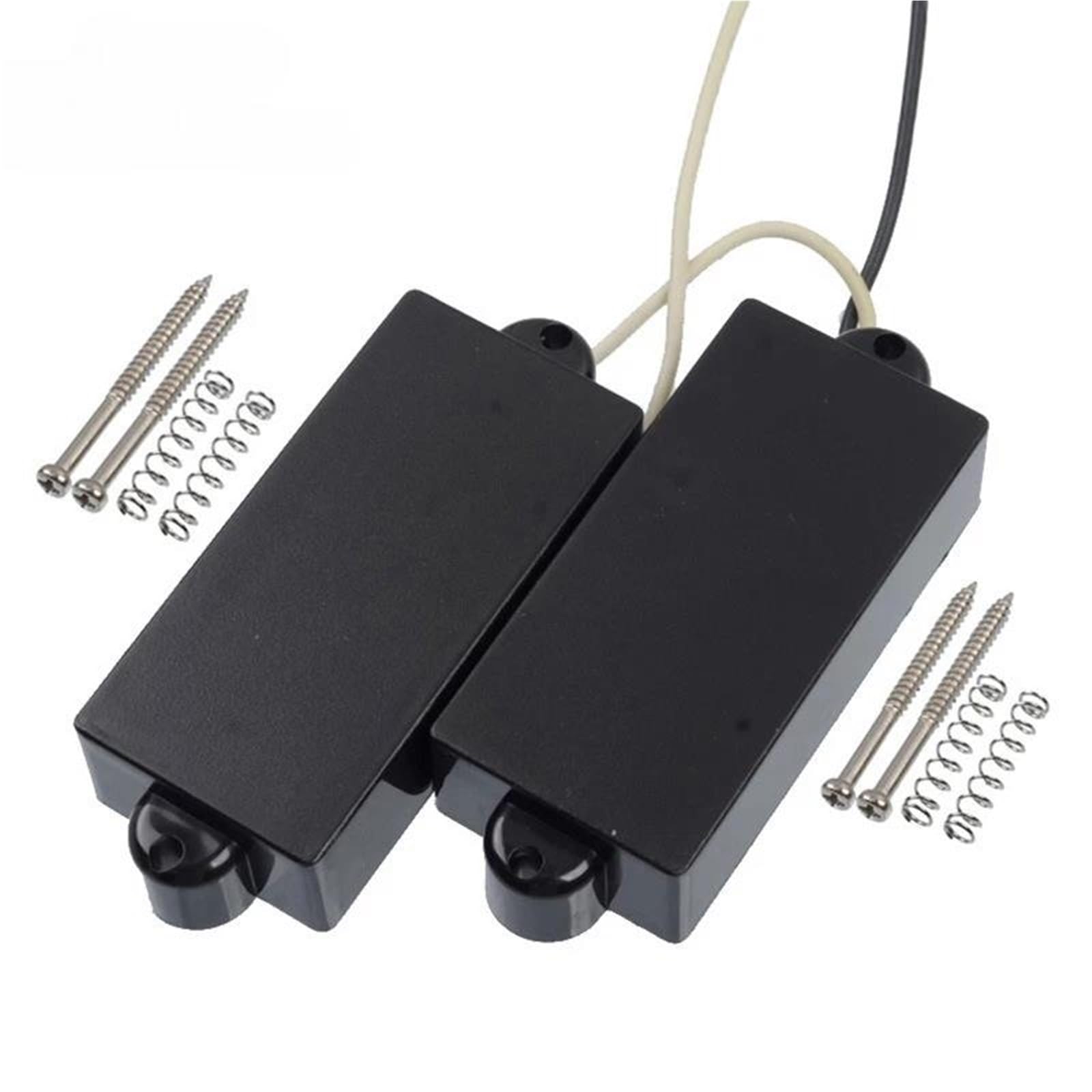 Repuestos Para Pastillas De Guitarra Juego De Pastillas Para Bajo Con Cubierta Cerrada Para Cuerdas | Pastillas Humbucker selladas en negro para bajo eléctrico