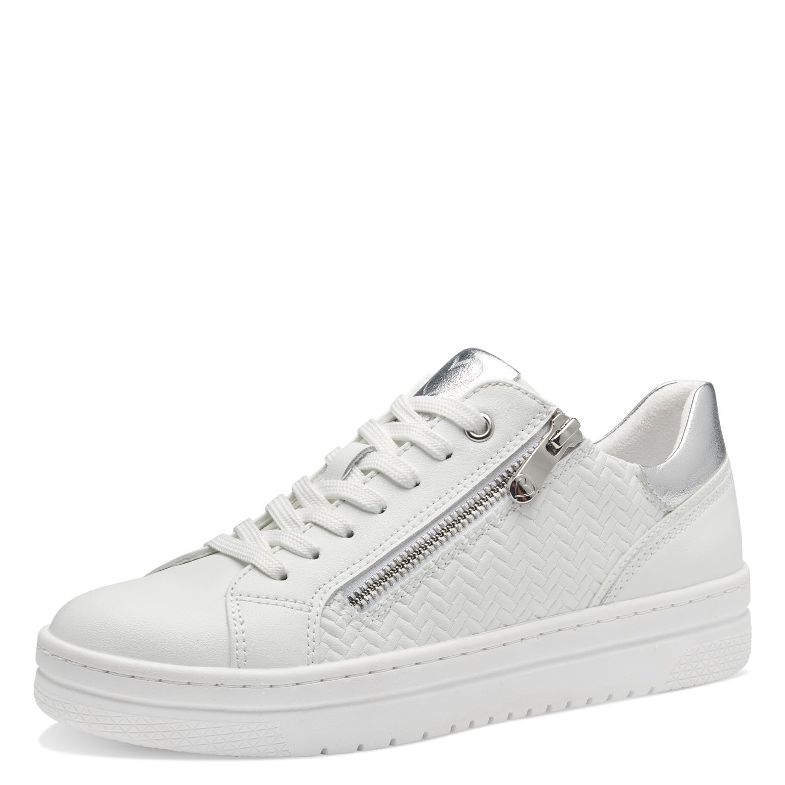 MARCO TOZZI Women's 2-23718-42 Sneaker, White Comb, 6.5