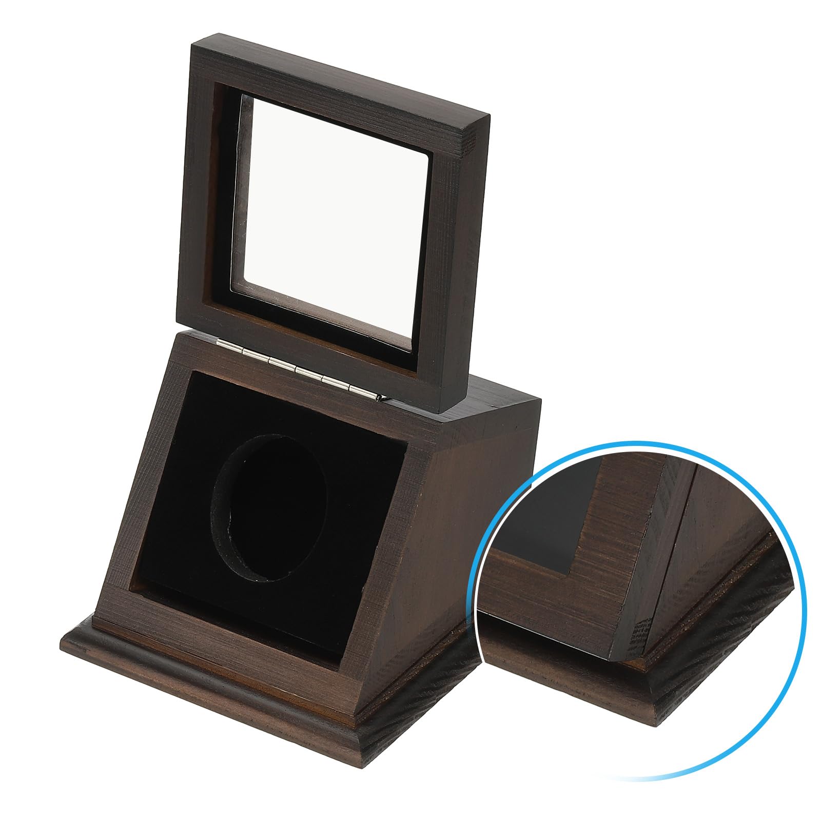 Amazon.co.jp: PATIKIL コイン展示ケース 1スロット コイン展示ボックス コインボックス コインケース コインホルダー付き  38-44.5 mmコイン用 銀貨コレクター用 茶色 : ホビー