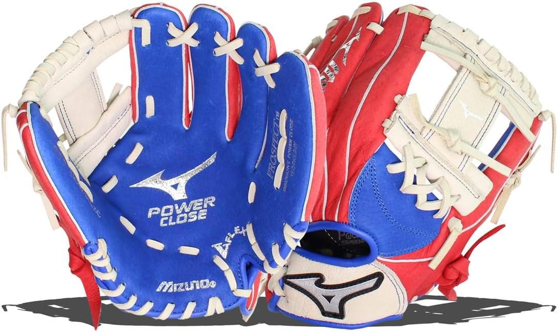 Mizuno Prospect PowerClose Youth Baseball Glove Series I V-Flex Notch I Parashock Palm Pad I Buttersoft Palm Liner