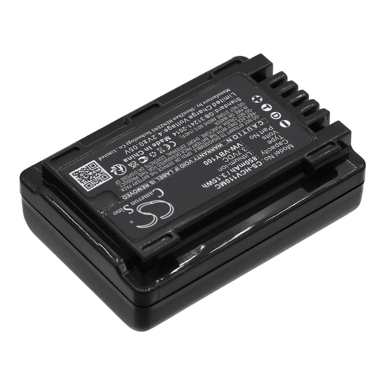 Dot.Foto VW-VBY100 Premium 3.7v / 970mAh Batterie Rechargeable - 12