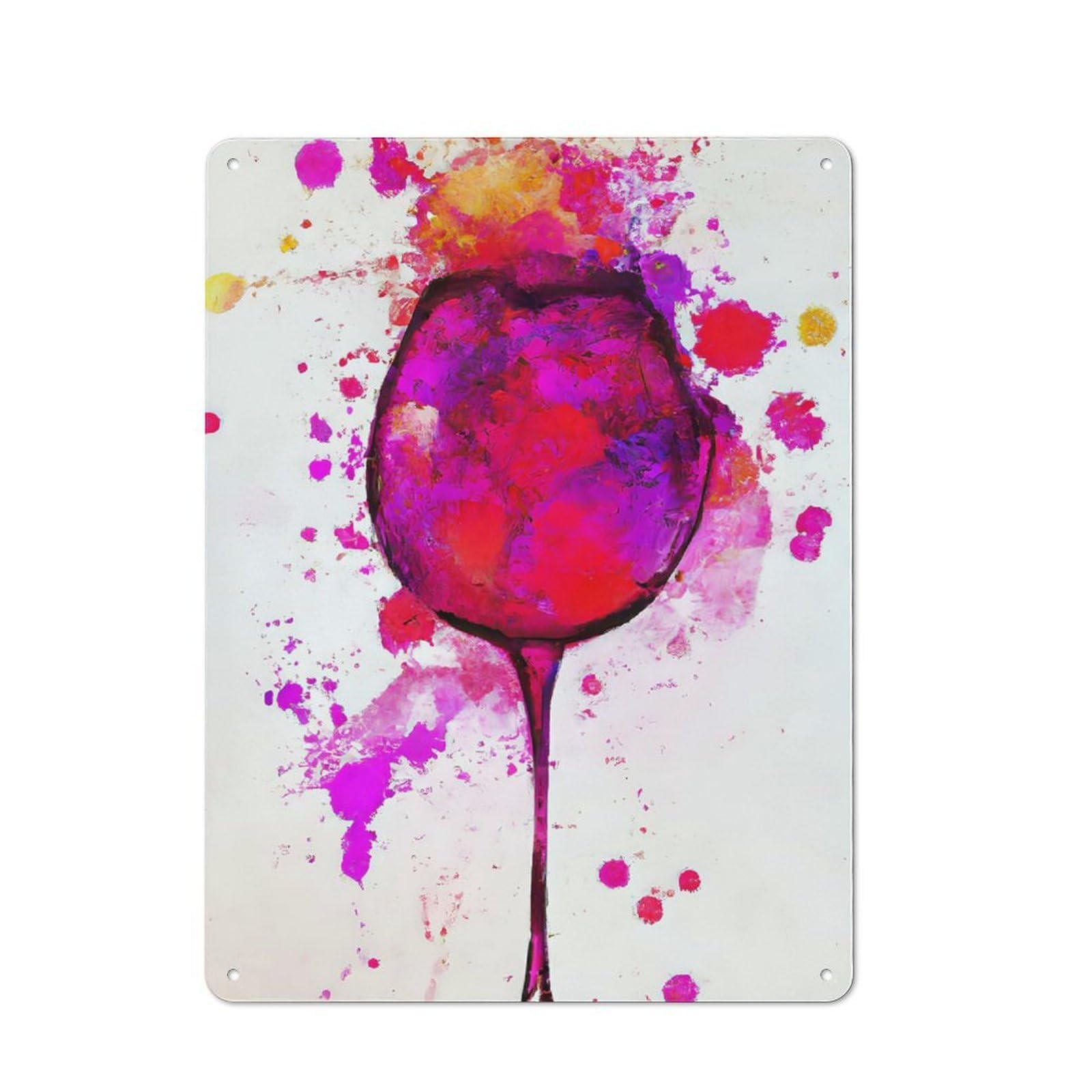 Vintage Tin Sign 40x30cm Featuring Wine Creative, Porch Wall Decor for Patio Bar, Workshop, Shed Or Kitchen