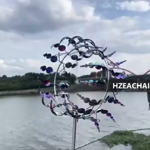 Amazon.com: HZEACHAI 2Pcs Unique Fantasy Metal Windmill, 3D Wind