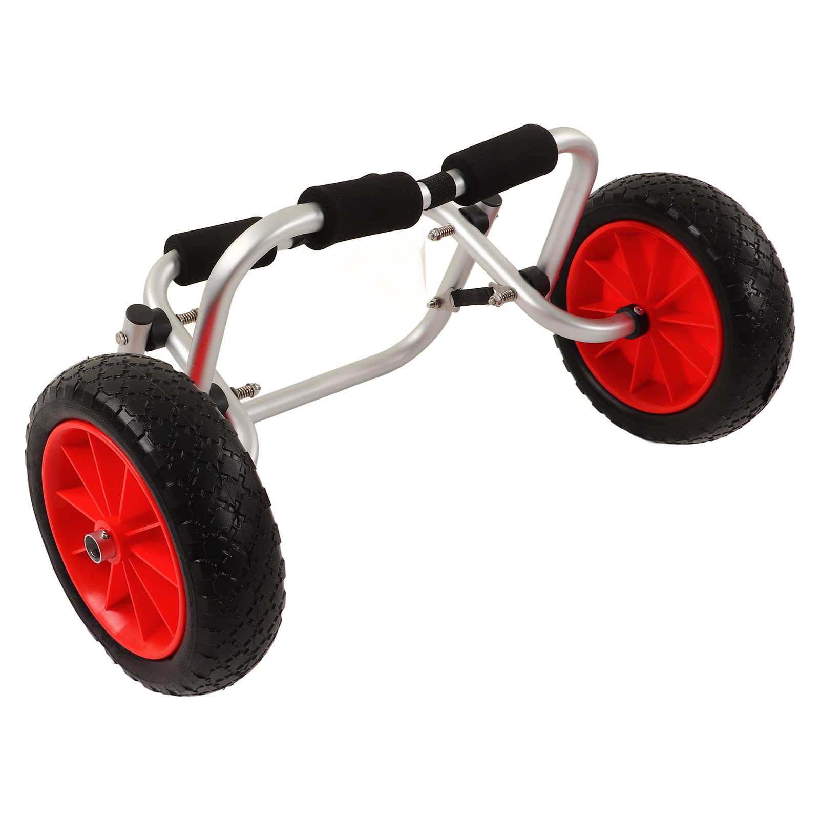 Carro de kayak de aluminio, carro de botes plegable ajustable de 25 cm PU, transportista de canoas de servicio pesado para kayaks inflables barcos de pesca