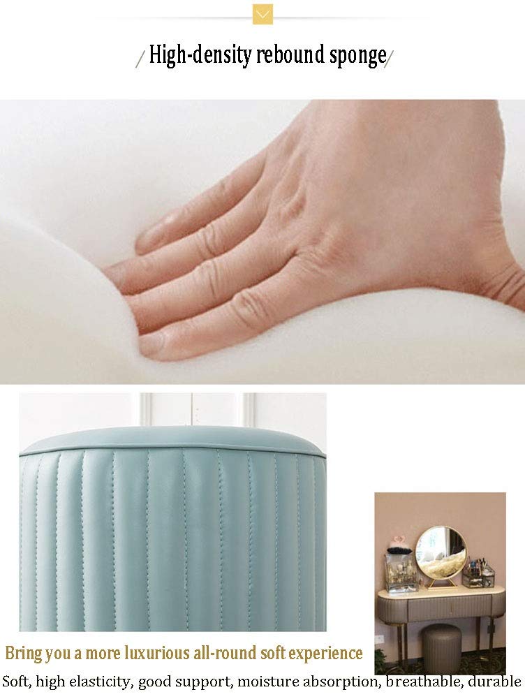 Puf Niskie stołki Creative Solid Wood Podnóżek Wyściełany Skórzany Podnóżek Salon Sypialnia Krzesło Do Makijażu Stołek Zmiana Buty (Kolor: Szary, Rozmiar: 35x3