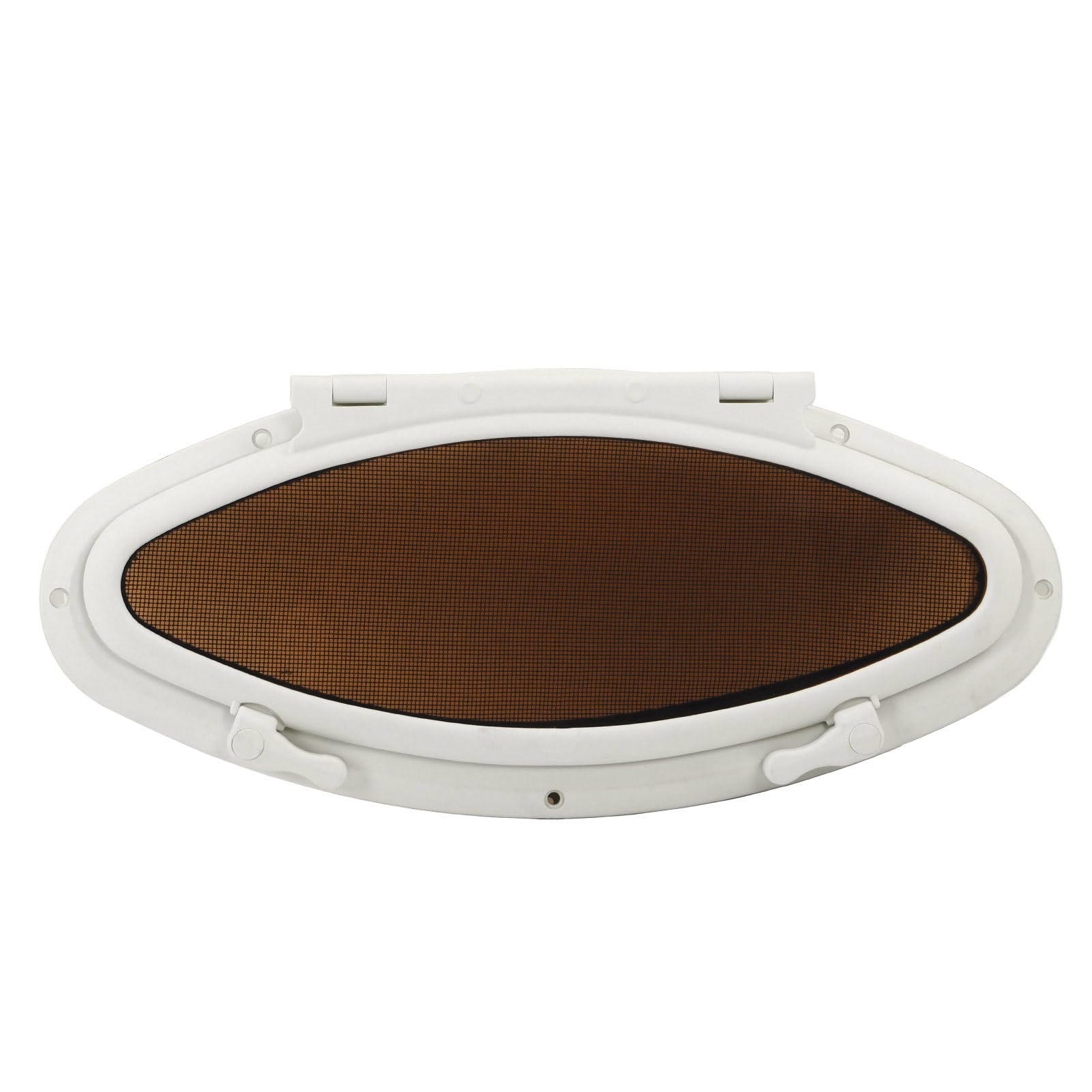 RiToEasysports Oblò Ovale per Barca in Acciaio Inox con Apertura Ovale in Vetro Temperato 470x210mm Apertura Verso l'Interno Impermeabile con Zanzariera e Soggiorno da 0 a 180 Gradi per Yacht Nave RV