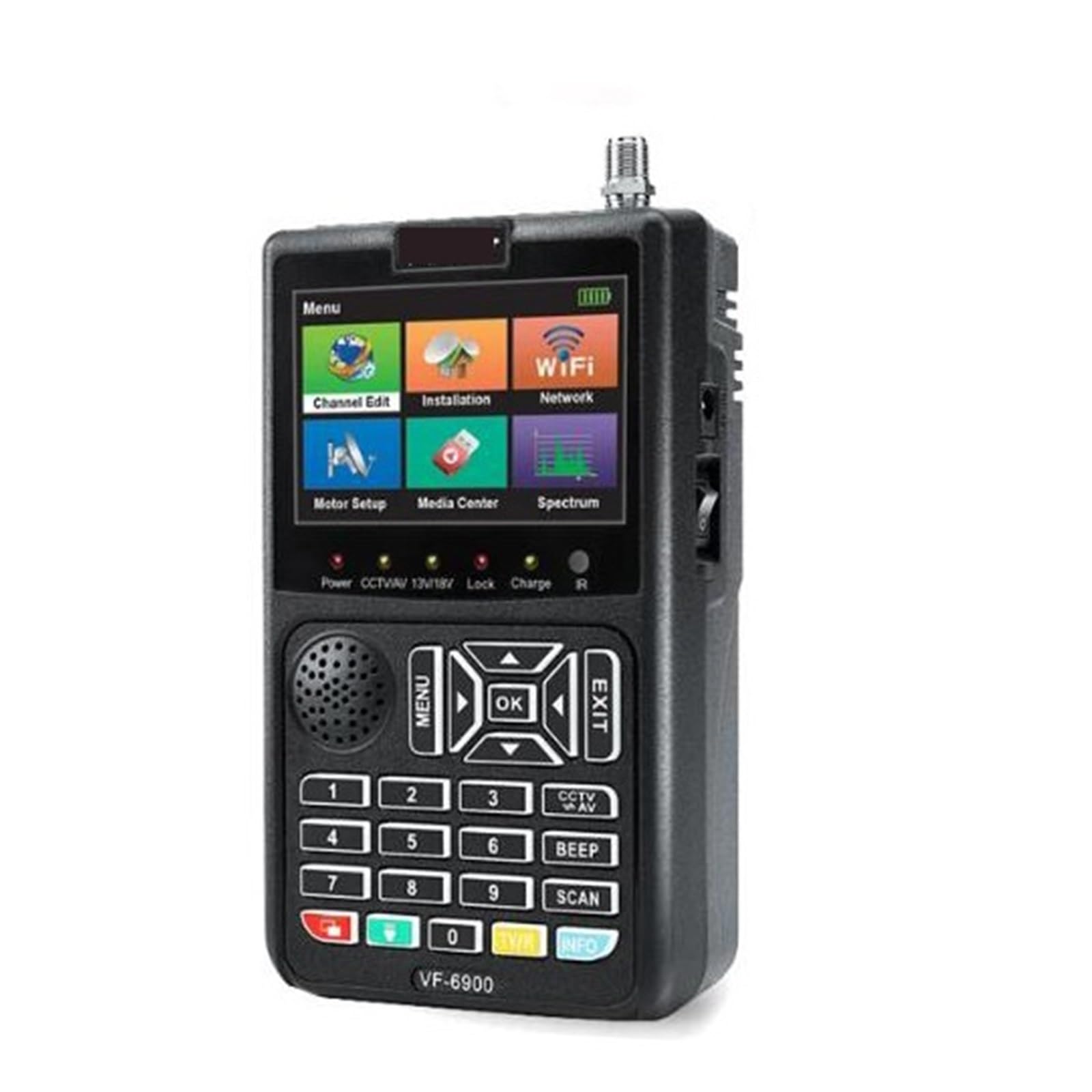 VF-6900P HD Numérique Satellite Finder DVB-S/DVB S2 Sat Compteur Récepteur SatelliteTV Tuner Haute sensibilité(VF6900P)