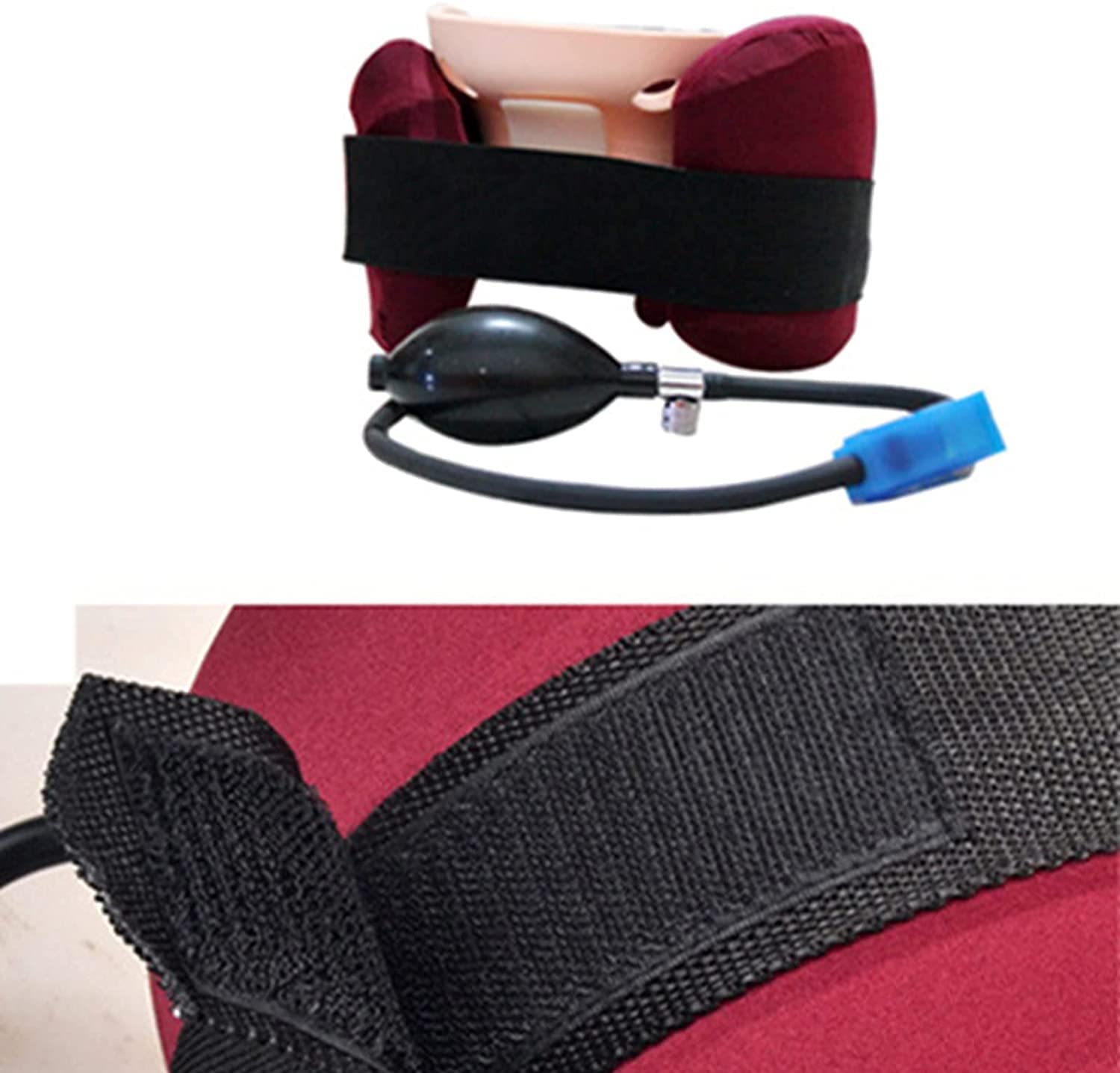 Zervikales Nackentraktionsgerät und Nackendehner - Aufblasbares und verstellbares Halsband und Nackenstützkissen, hochwertiges Nackentraktionsgerät für den Heimgebrauch
