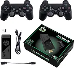 Vídeo Game Retrô 4K 64G com 10.000 Jogos, HD Display, Vídeo Game Stick para PS1/GBA/FC/MD, Clássico Retro Video Game Retrô Lite para Monitor de Projetor de TV