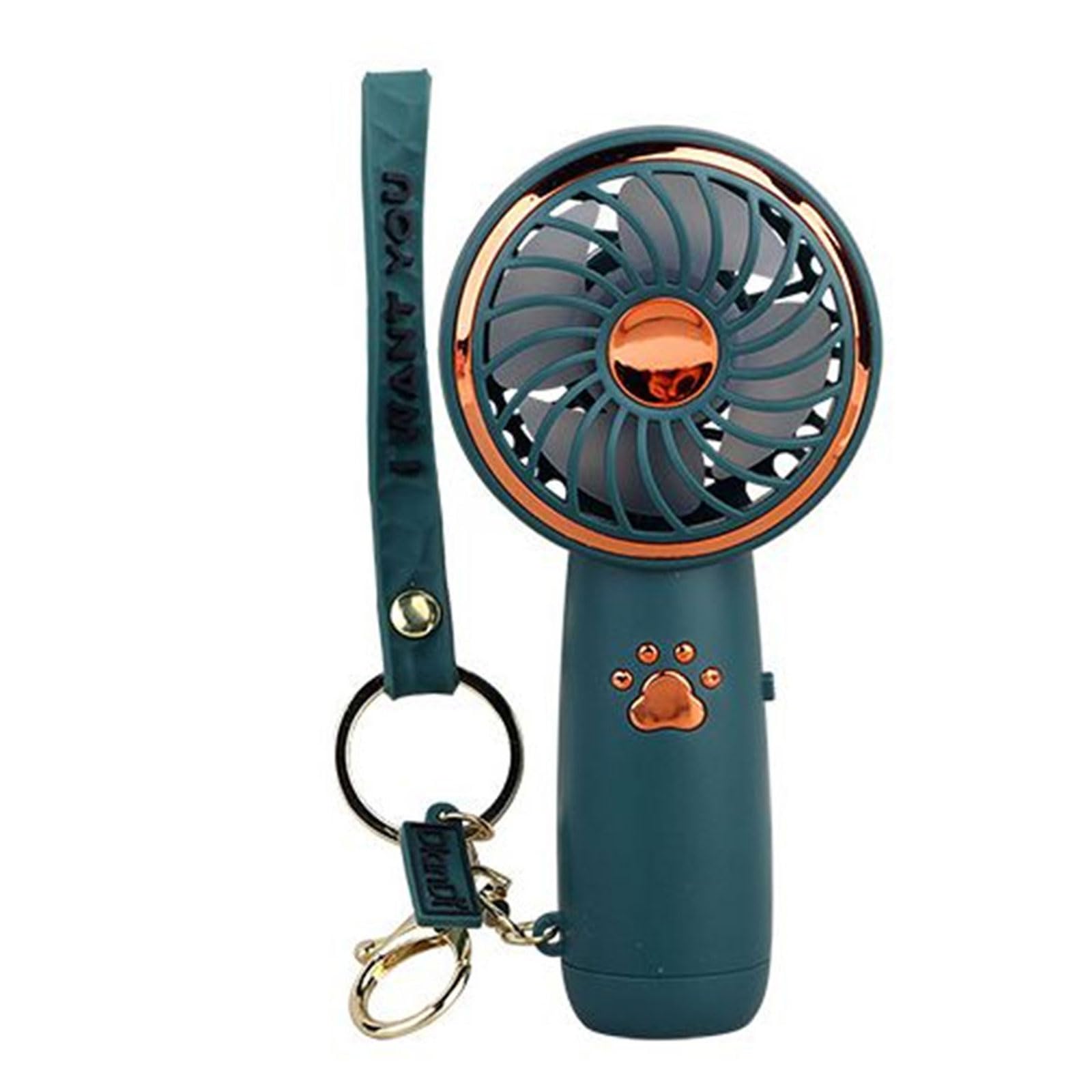 TAZIZI Portable USB Chargeable Fan Handheld with LED Outdoor Portable Hand Hold Quiet Pocket for Home Outdoor Handheld for Kids Rechargeable