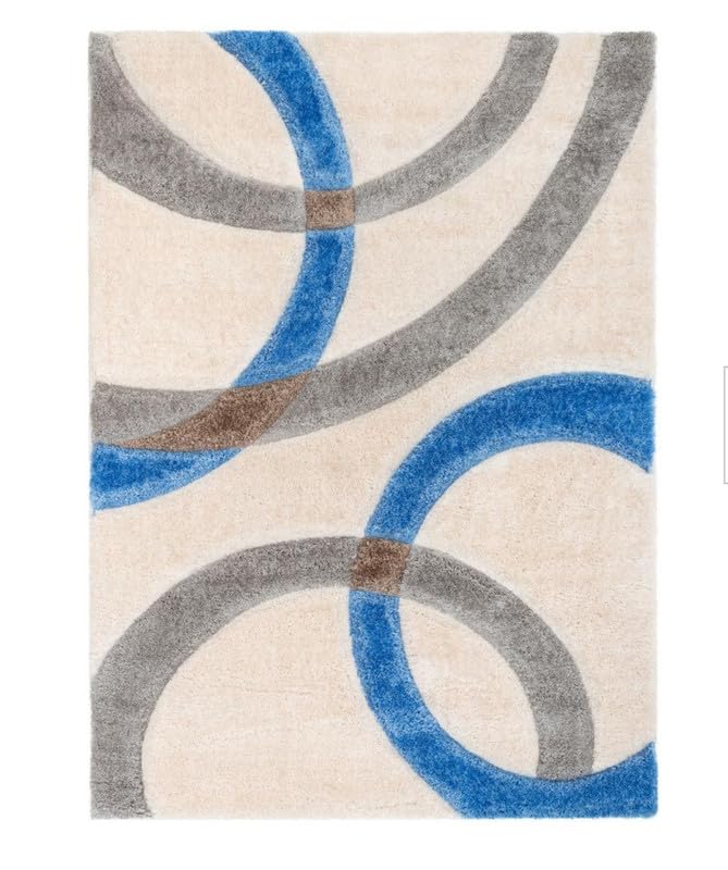 Image of Shaggy Area Rug - Extra Plush Luxury Carpet, Super Soft & Cozy Feel| Perfect for Living Room, Bedroom, and Stylish Home Decor- Blue (2 x 6 ft)