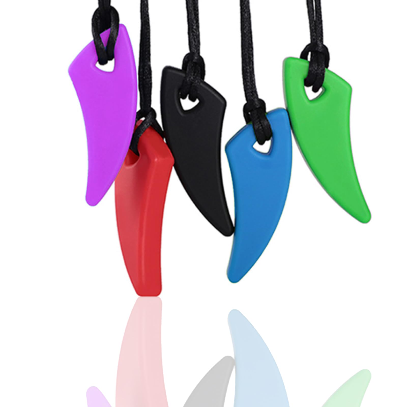 FITULABO Kaukette für Kinder ADHS, 5 Stück Sensory Beißkette aus Silikon - Autismus Spielzeug & ADHS Spielzeug für Babys und Kinder - Perfekt bei Zahnen, Beißbedürfnis und Nägelkauen