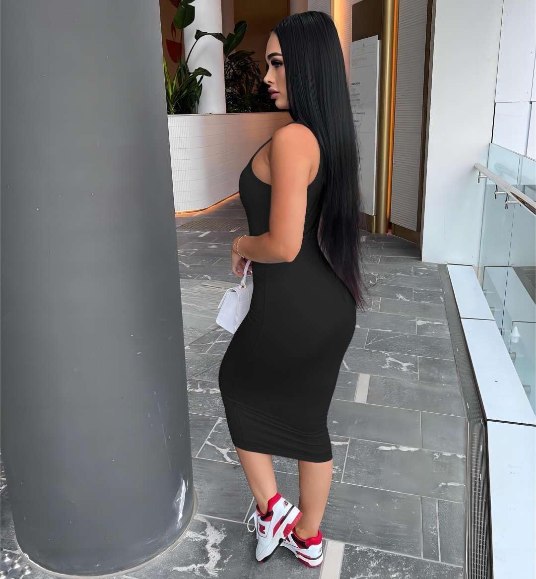 Mrskoala Women Midi Tank Dresses Sexy Club Casual Dress Summer - Image 3