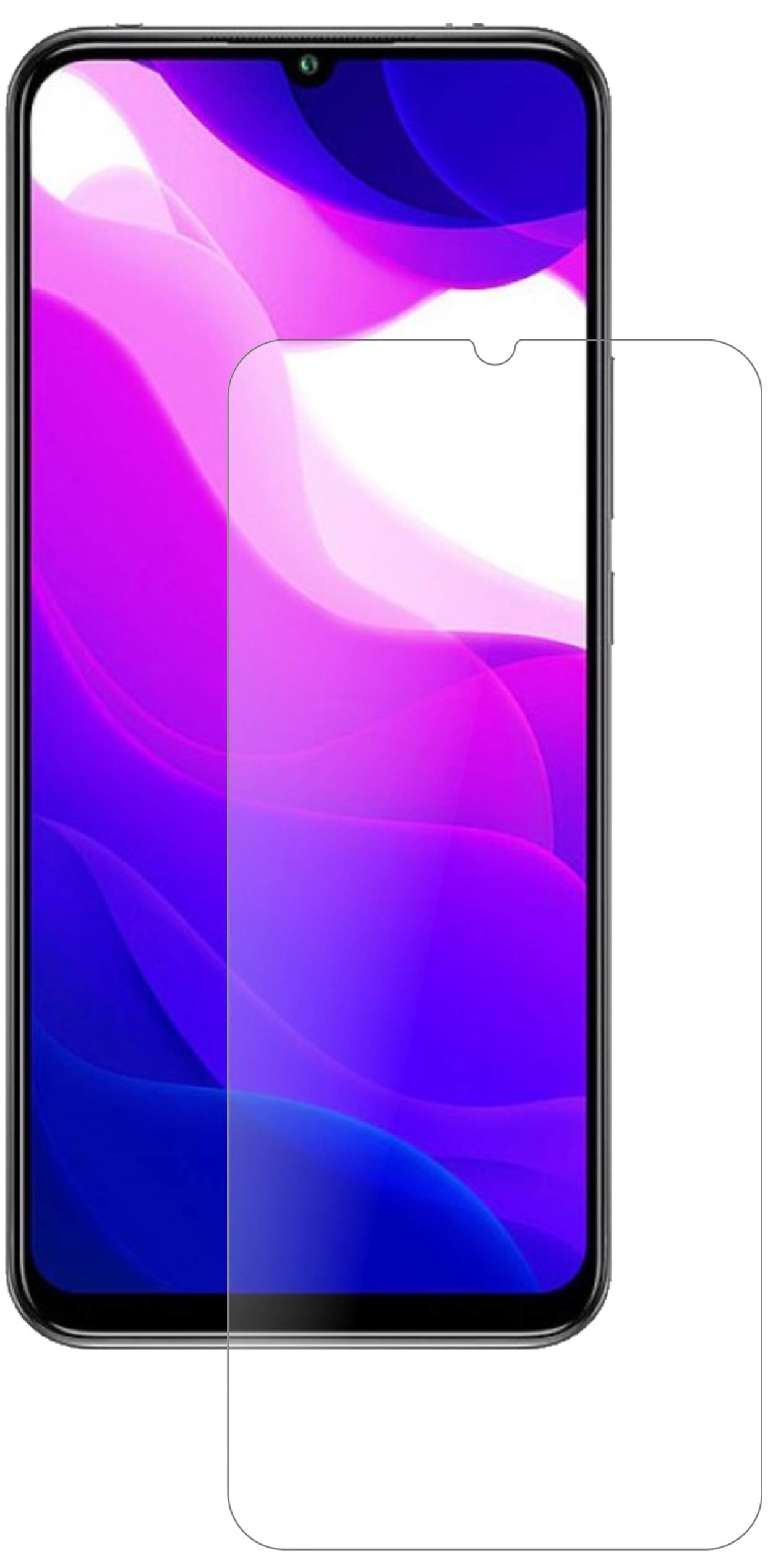 dipos I Pellicola protettiva per lo schermo compatibile con Xiaomi Mi Note 10 Lite, opaca con effetto di protezione della vista a 4 vie (volutamente più piccolo del vetro, poiché questo è