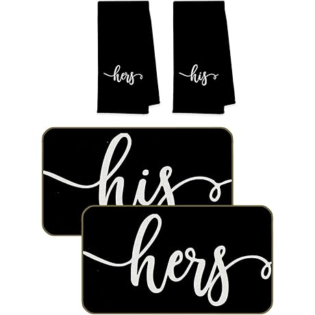 Sophisticated His and Hers Bathroom Accessory Set for a Pampered Couple's Retreat