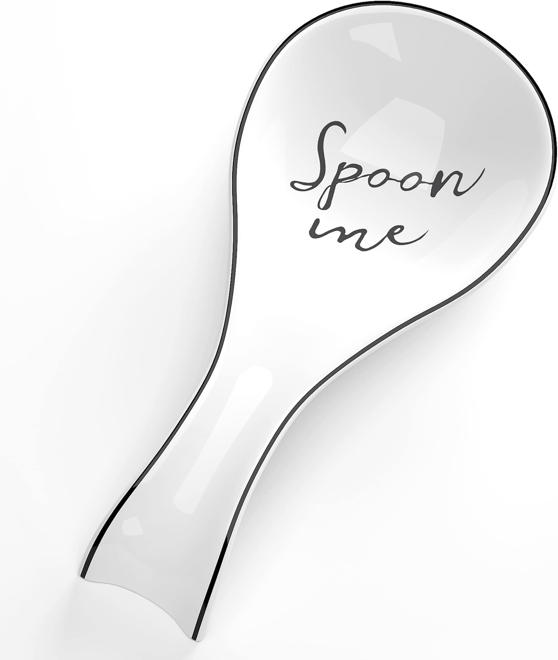 Ceramic Spoon Rest for Stove Top, Funny Life is Short Lick