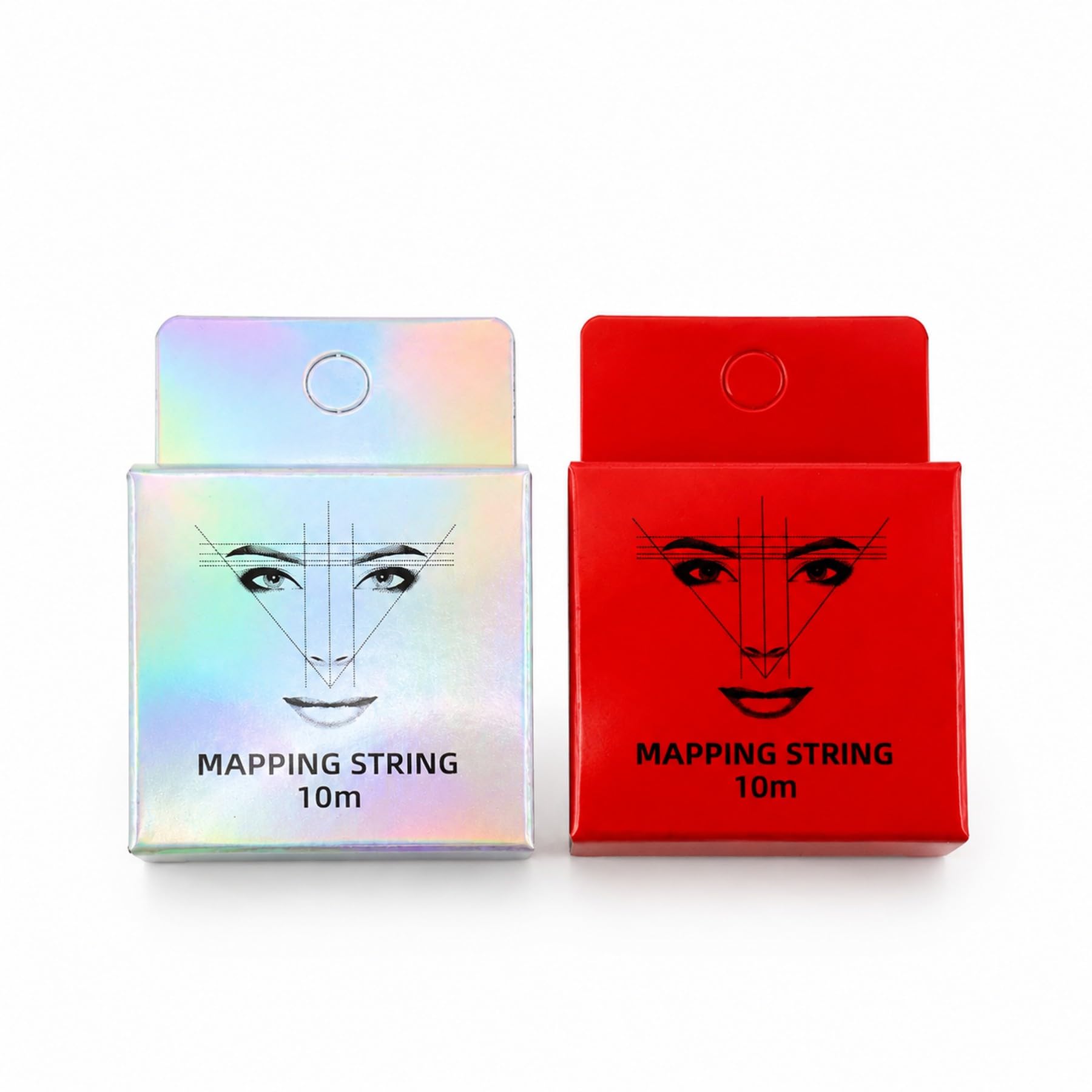 Matita per sopracciglia bianca per trucco permanente, matita per sopracciglia con inchiostro colorato (10 metri/32,8 piedi) rosso, nero