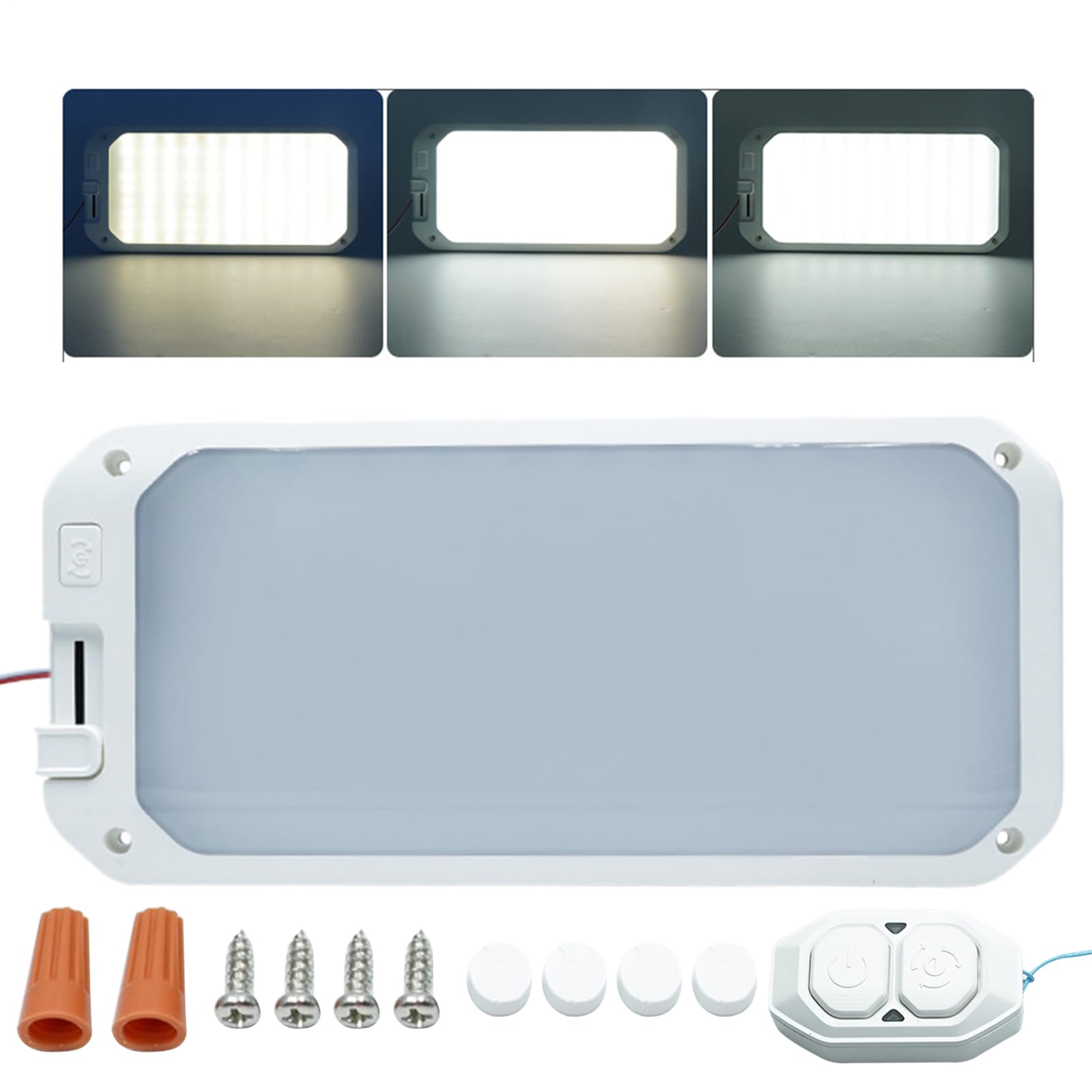 Luce interno RV, luce interna a LED per roulotte - Monte a soffitto a LED Light RV REGOLABILE | Lampada da campeggio in campeggio in campeggio a tre colori per, camion