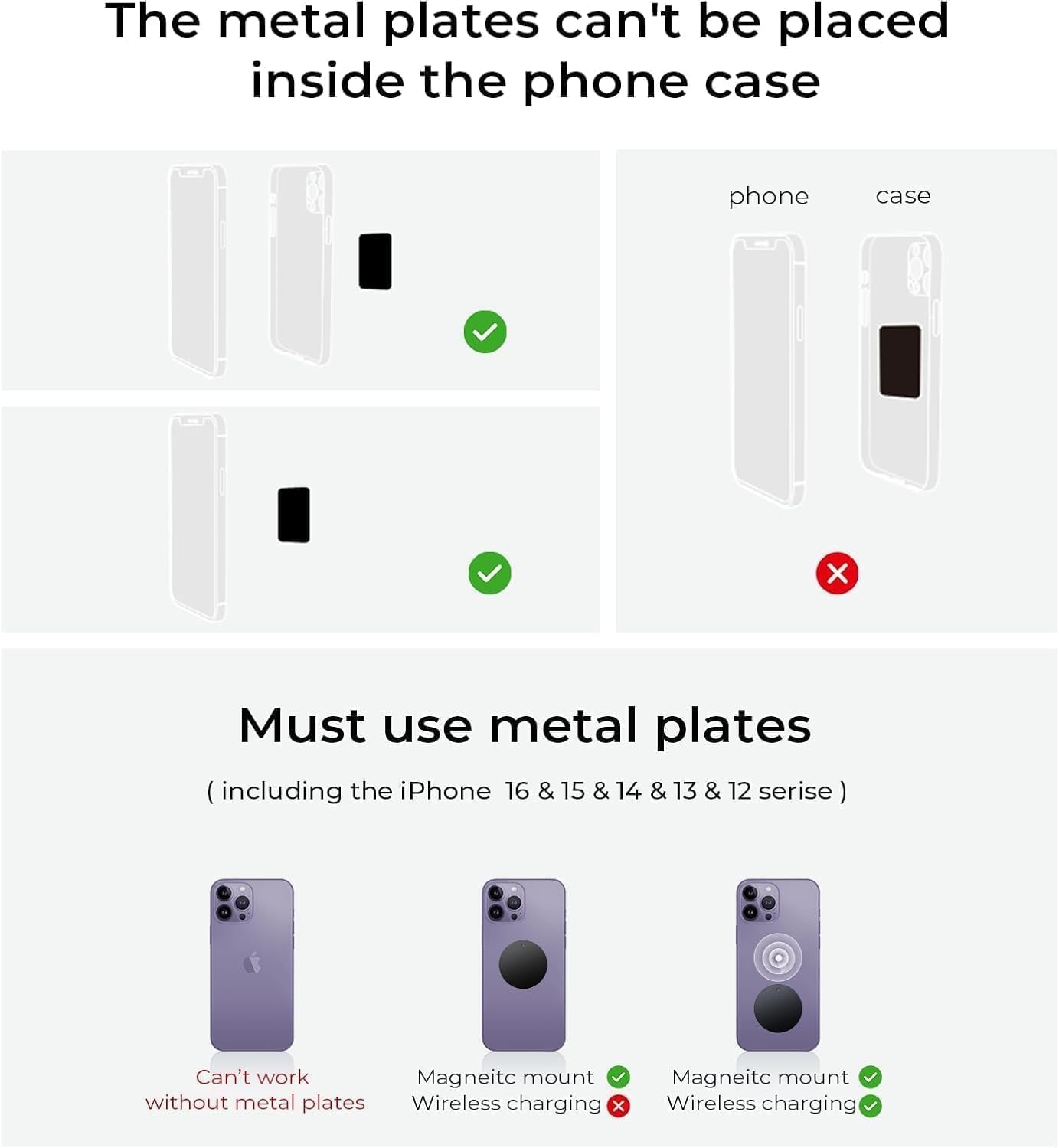 LISEN for MagSafe Car Mount,360° Adjustable Vacuum Magnetic Phone Holders for Your Car, for iPhone 17 Pro Max 16 15 14 13 12 Plus Air for All Smartphones view 9