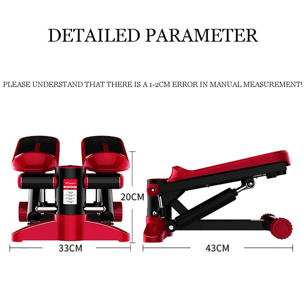 Stepper,Mini Macchina Aerobica oscillante su e Giù per Esercizi con Display, Fitness Silenzioso con Fasce di Resistenza, Palestra massaggiabile per Allenamento a casa