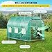 VEVOR Walk-in Tunnel Greenhouse, 10 x 7 x 7 ft Portable Plant Hot House w/ Galvanized Steel Hoops, 1 Top Beam, Diagonal Poles, Zippered Door & 6 Roll-up Windows, Green