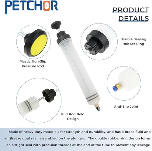 Miniatura 3 de Extractor de líquidos, jeringa de succión de 500 cc, bomba de llenado de extracción manual de jeringa de aceite, bomba de jeringa de fluido, succión