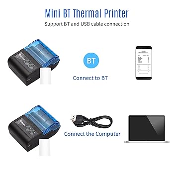 Amazon.co.jp: ミニプリンター、ポータブルミニサーマル