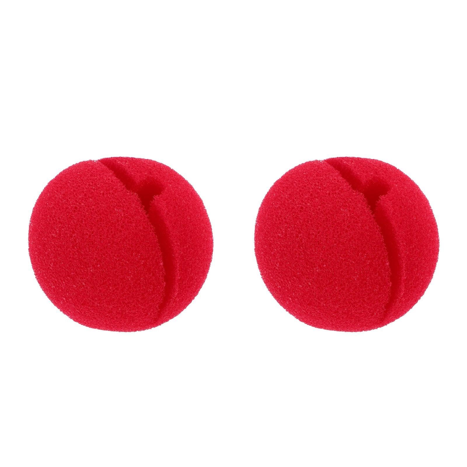 Amosfun 2pcs Halloween Clown Nose, Clown Cosplay Costume Props Carnival Circus Red Sponge Nose Halloween Party Supplies (2x2 inches)