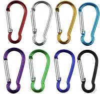 10pcs. Mini Mosquetão De Alumínio Cores P/Camping Chaveiro