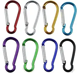 10pcs. Mini Mosquetão De Alumínio Cores P/Camping Chaveiro